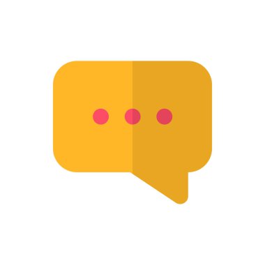 Herhangi Bir Amaç İçin Düz Biçimli Sohbet Simgesi Vektör İllüstrasyonu