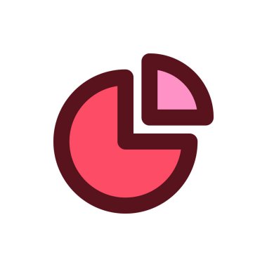 Herhangi Bir Amaç İçin Dolu Biçimli Diyagram Simgesi Vektör İllüstrasyonu