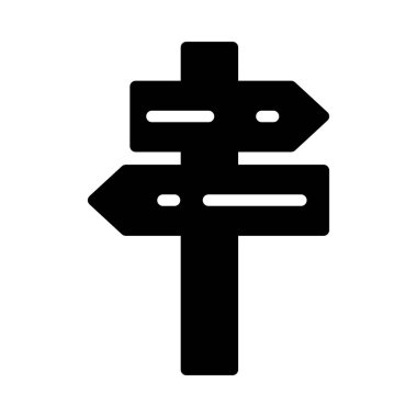 Herhangi Bir Amaç İçin Satır Biçiminde Sokak İşareti Simgesi Vektörü İllüstrasyonu