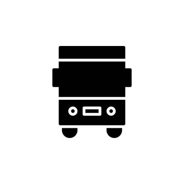 Okul Otobüs Simgesi Vektör İllüstrasyonu Her Amaç İçin Glyph Biçimi