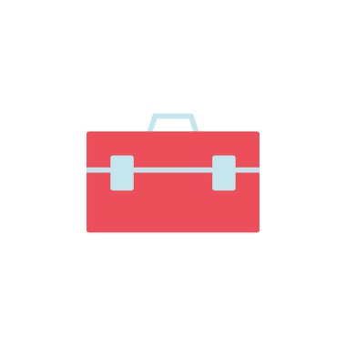 Herhangi Bir Amaç İçin Düz Biçimli Ofis Torbası Simgesi Vektör İllüstrasyonu