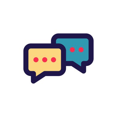 Herhangi Bir Amaç İçin Dolu Biçimli Chat Simgesi Vektör ResmiComment