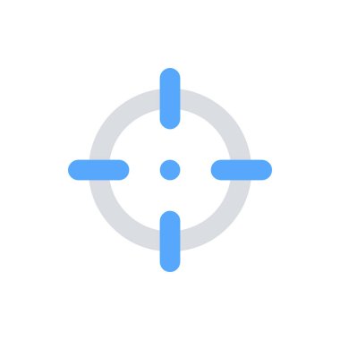 Herhangi Bir Amaç İçin Satır Biçiminde Hedef Simge Vektör Resimlemesi