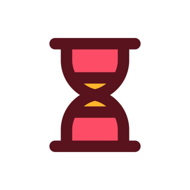 Her Amaç İçin Dolu Biçimli Kum Saati Simgesi Vektör İllüstrasyonu