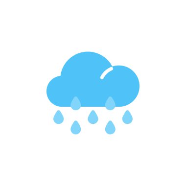 Herhangi Bir Amaç İçin Düz Biçimli Yağmur Simgesi Vektör ResmiComment