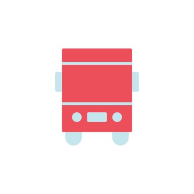 Okul Otobüs Simgesi Vektör İllüstrasyonu Herhangi Bir Amaç İçin Düz Biçim