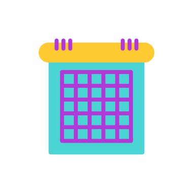 Herhangi Bir Amaç İçin Düz Biçimli Takvim Simgesi Vektör İllüstrasyonu