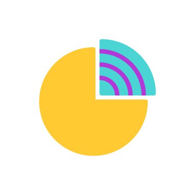 Herhangi Bir Amaç İçin Düz Biçimli Diyagram Simgesi Vektör İllüstrasyonu