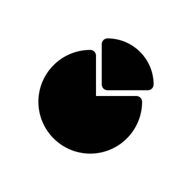 Herhangi Bir Amaç İçin Glyph Biçiminde Diyagram Simgesi Vektör İllüstrasyonu