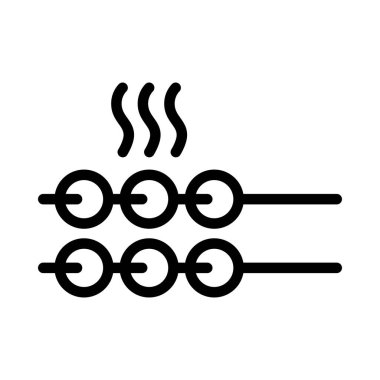 Herhangi Bir Amaç İçin Satır Biçiminde Marshmallow Simgesi Vektör İllüstrasyonu