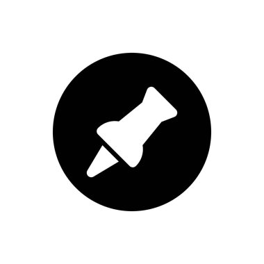 Pin Simgesi Vektör İllüstrasyonunu Herhangi Bir Amaç İçin Glyph Biçiminde İtin