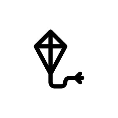 Herhangi Bir Amaç İçin Satır Biçiminde Uçurtma Simgesi Vektör İllüstrasyonu