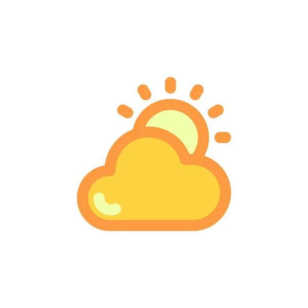 Cloud Icon Vector Illustration Filled Style Any Purpose — Stock Vector
