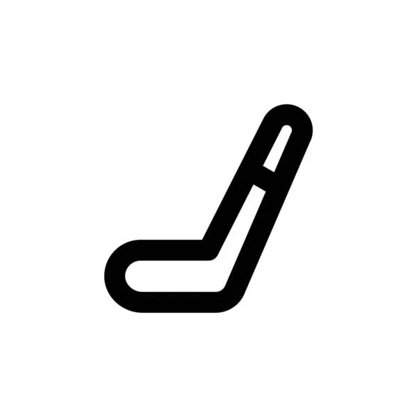 Icono Hockey Ilustración Vectores Línea Con Cualquier Propósito — Archivo Imágenes Vectoriales