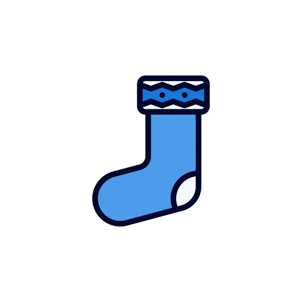 Sock Icon Vector Illustration Filled Style Any Purpose — Stock Vector