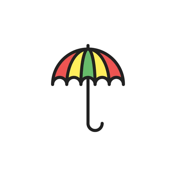 Umbrella Icon Vector Illustration Filled Style Any Purpose — Stock Vector