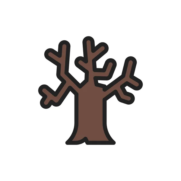 Ikona Wektora Drzewa Ilustracja Stylu Wypełnionym Dowolnego Celu — Wektor stockowy