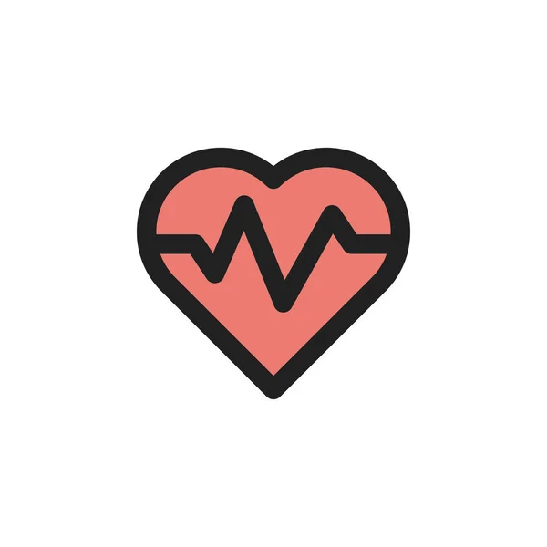 Іконка Серця Векторна Ілюстрація Заповненому Стилі Будь Якого Призначення — стоковий вектор