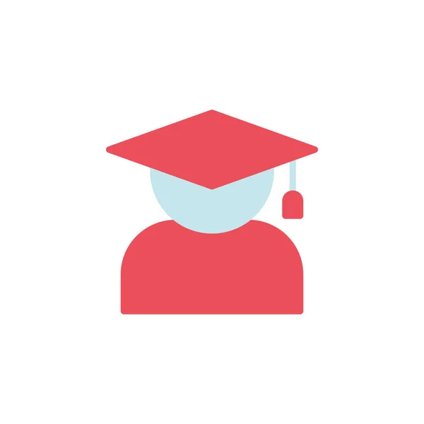 Graduate Icon Vector Illustration Flat Style Any Purpose — Stock Vector