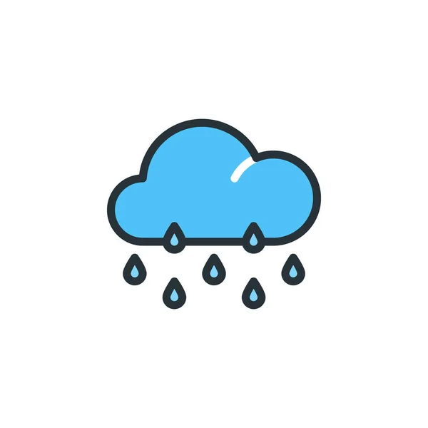 Icono Lluvia Ilustración Vectores Estilo Lleno Para Cualquier Propósito — Archivo Imágenes Vectoriales