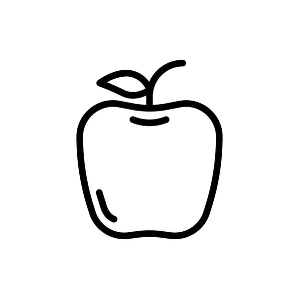 Illustrazione Vettoriale Dell Icona Apple Stile Linea Qualsiasi Scopo — Vettoriale Stock