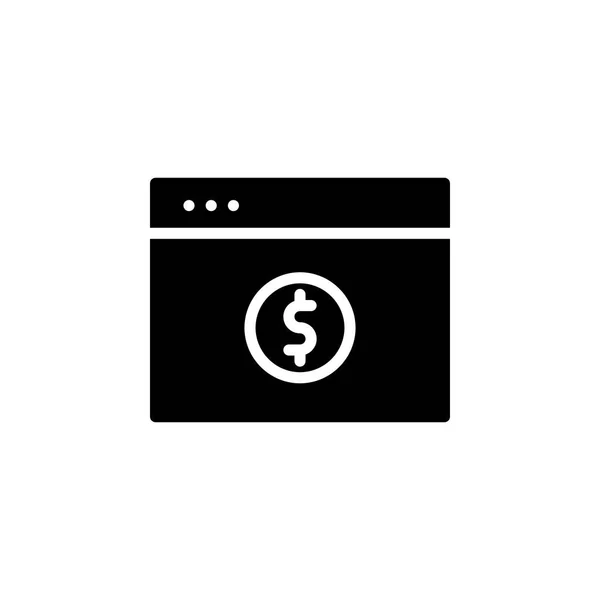 Online Banking Icon Vector Illustratie Glyph Stijl Voor Elk Doel — Stockvector