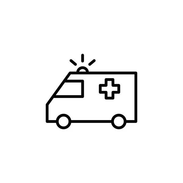 Illustration Vectorielle Icône Ambulance Dans Style Ligne Pour Importe Quel — Image vectorielle