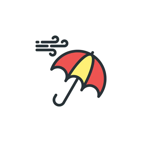 Illustration Vectorielle Icône Parapluie Dans Style Rempli Pour Importe Quel — Image vectorielle