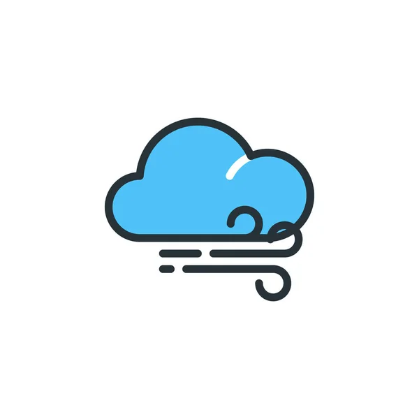 Cloud Icon Vector Illustratie Gevulde Stijl Voor Elk Doel — Stockvector