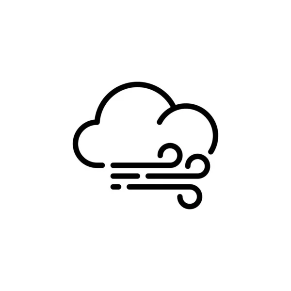 Cloudy Icon Vector Illustratie Lijn Stijl Voor Elk Doel — Stockvector