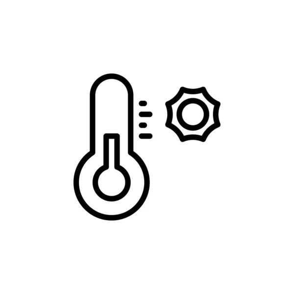 任意の目的のためにラインスタイルの温度計アイコンベクトルイラスト — ストックベクタ