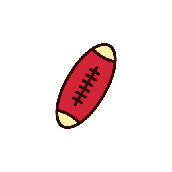 Icono Bola Rugby Ilustración Vectores Estilo Plano Para Cualquier Propósito — Vector de stock