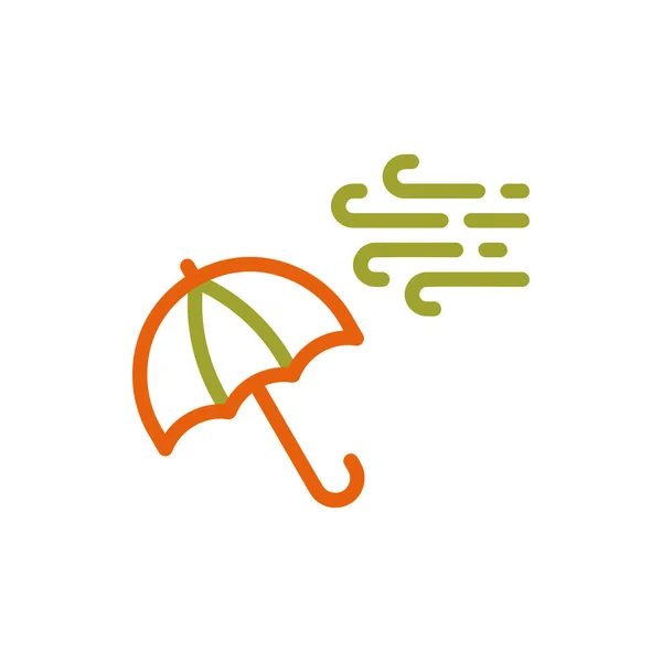 Illustration Vectorielle Icône Parapluie Dans Style Ligne Pour Importe Quel — Image vectorielle