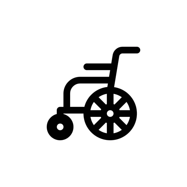 Wheel Chair Icon Vector Illustration Glyph Style Any Purpose — Stock Vector