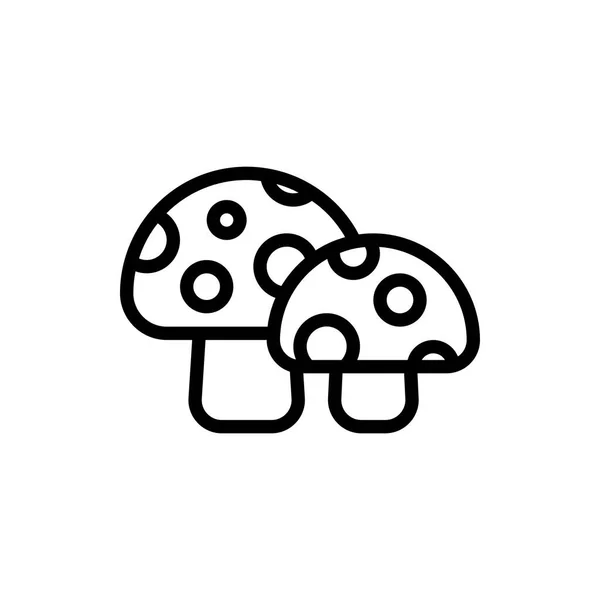 Pilz Icon Vector Illustration Linienstil Für Jeden Zweck — Stockvektor