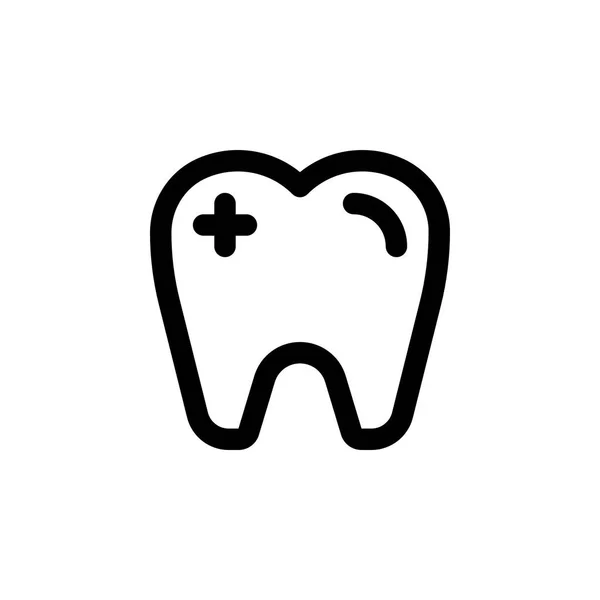 Zahn Icon Vektor Illustration Linienstil Für Jeden Zweck — Stockvektor