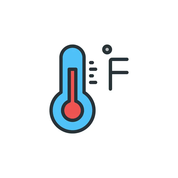 Ilustração Vetor Ícone Termômetro Estilo Enchido Para Toda Finalidade — Vetor de Stock
