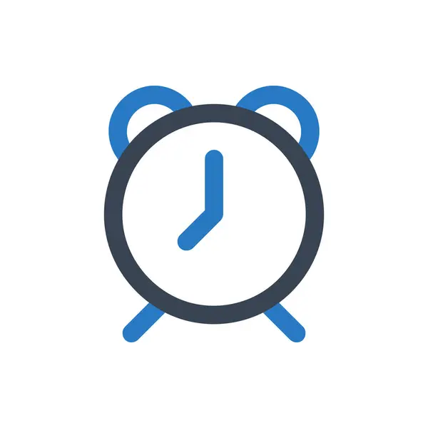 Clock Icon Vector Illustration Linienstil Für Jeden Zweck — Stockvektor