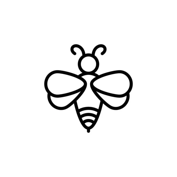 Bee Icon Vector Illustration Line Style Any Purpose — Stock Vector