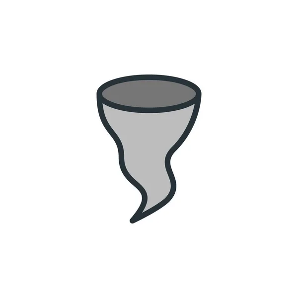 Tornado Icon Vector Illustratie Gevulde Stijl Voor Elk Doel — Stockvector