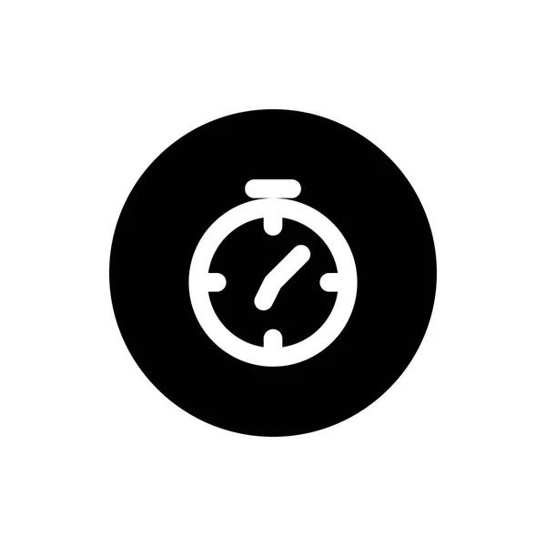Icono Del Reloj Ilustración Vectorial Estilo Glifo Para Cualquier Propósito — Archivo Imágenes Vectoriales