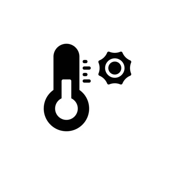 Thermometer Icon Vector Illustration Glyph Stil Für Jeden Zweck — Stockvektor