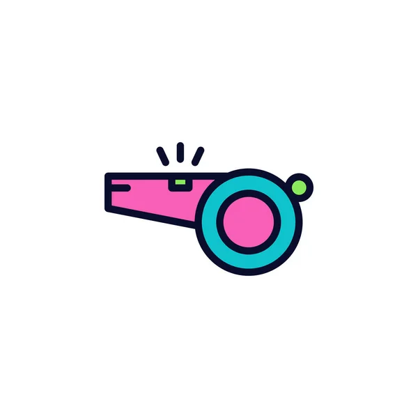 Whistle Icon Vector Illustration Filled Style Any Purpose — Stock Vector