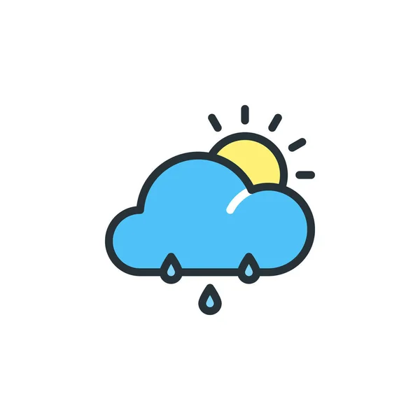 Cloud Icon Vector Illustration Filled Style Any Purpose — Stock Vector