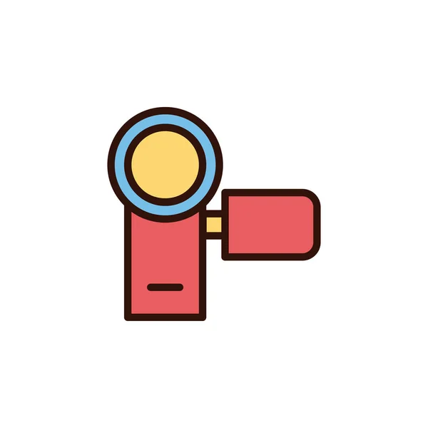 Camcoder Icon Vector Illustration Filled Style Any Purpose — 스톡 벡터