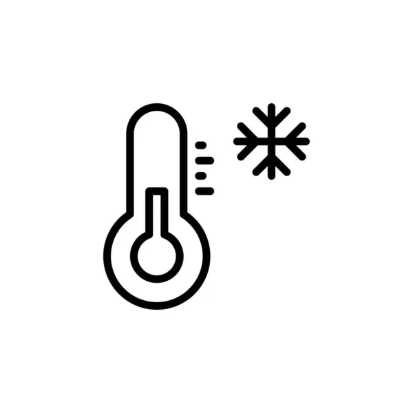 Termometer Ikonen Vektor Illustration Linje Stil För Alla Ändamål — Stock vektor