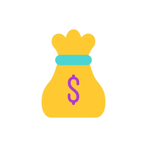 Sack Money Icon Illustration Vectorielle Dans Style Plat Toutes Fins — Image vectorielle