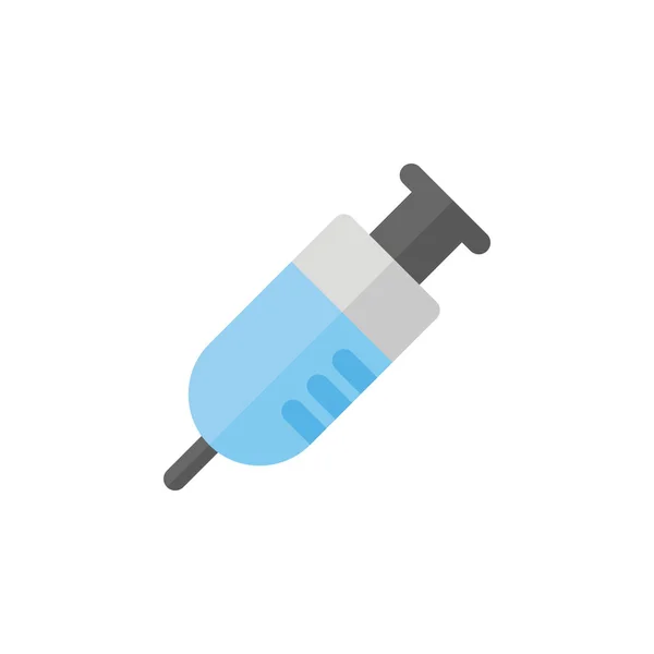 Syringe Icon Vector Illustration Flat Style Any Purpose — Stock Vector