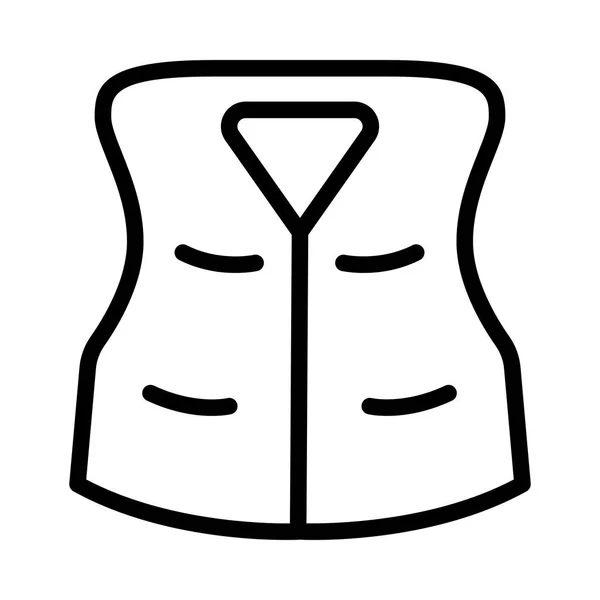 Vest Icon Vector Illustration Line Style Any Purpose — 스톡 벡터
