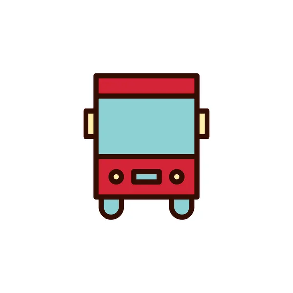 Иллюстрация Вектора Школьного Автобуса Плоском Стиле Любых Целей — стоковый вектор
